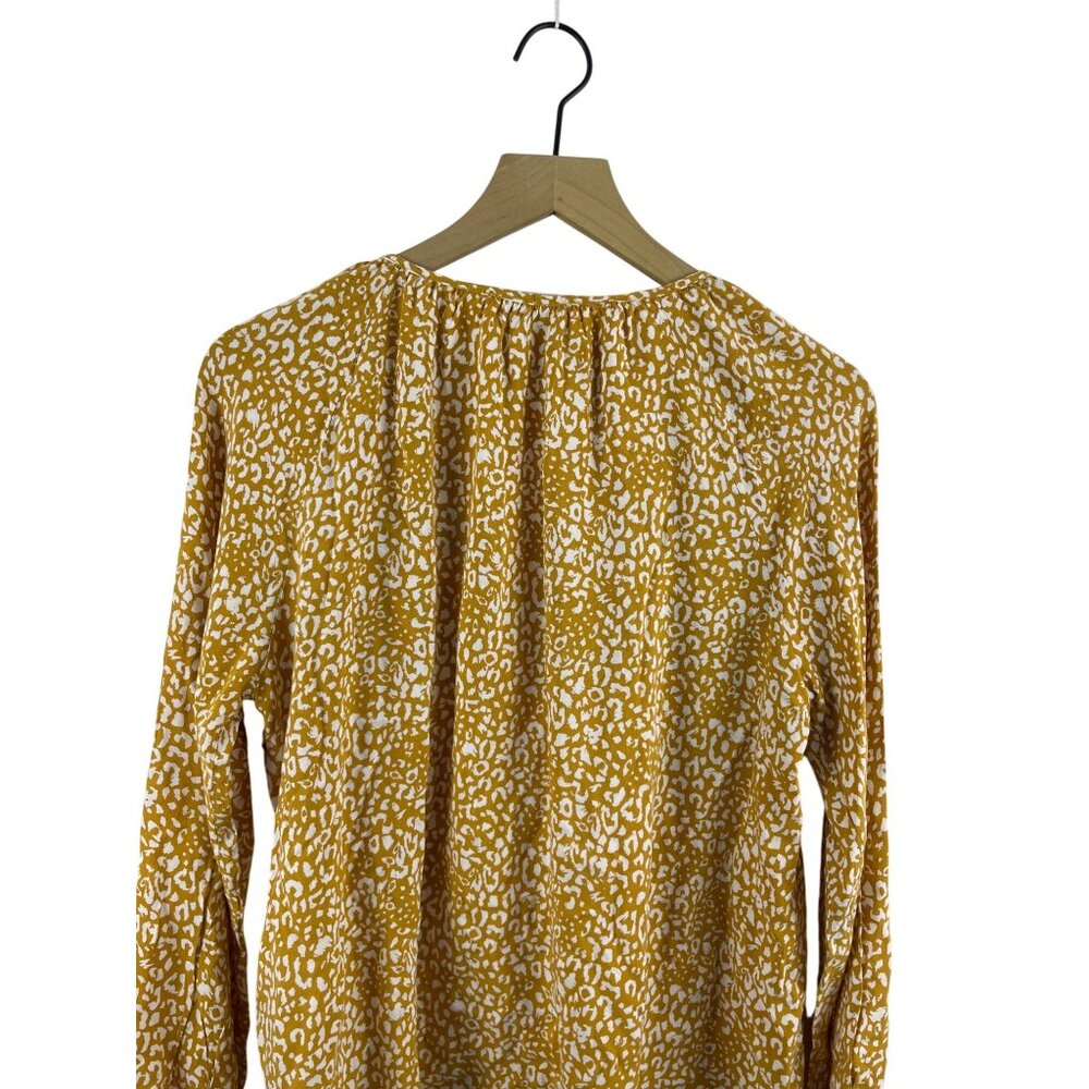 Savanna Jane Women's Large Southwestern Embroidered Yellow Peasant Bouse - Picture 9 of 9